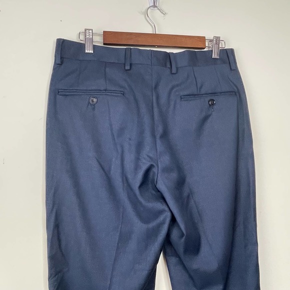 Ted Baker London Blue Jarrow Regular-Fit Wool Dress Pants Size 31 - Picture 5 of 7